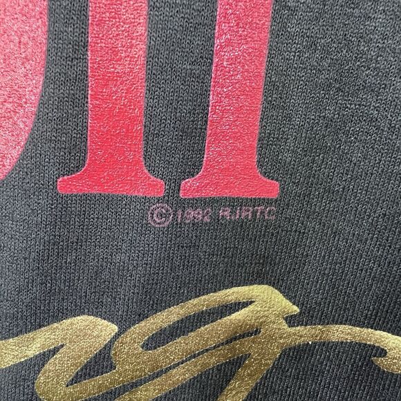 Winston Racing Vintage Pocket-Tee T-Shirt Black Single Stitch Size XL 90s - Picture 9 of 11